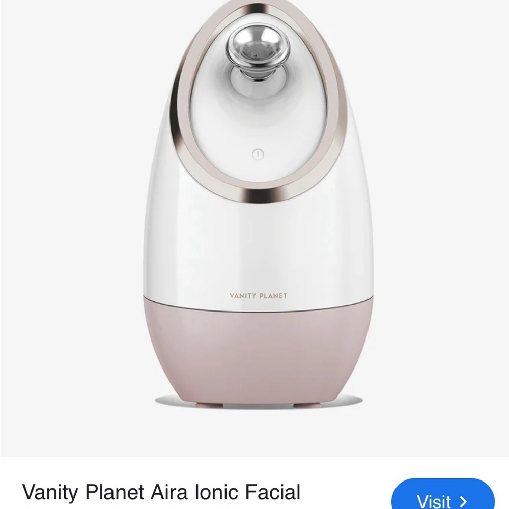 Vanity Planet Aira Ionic Facial Steamer - White and Pink